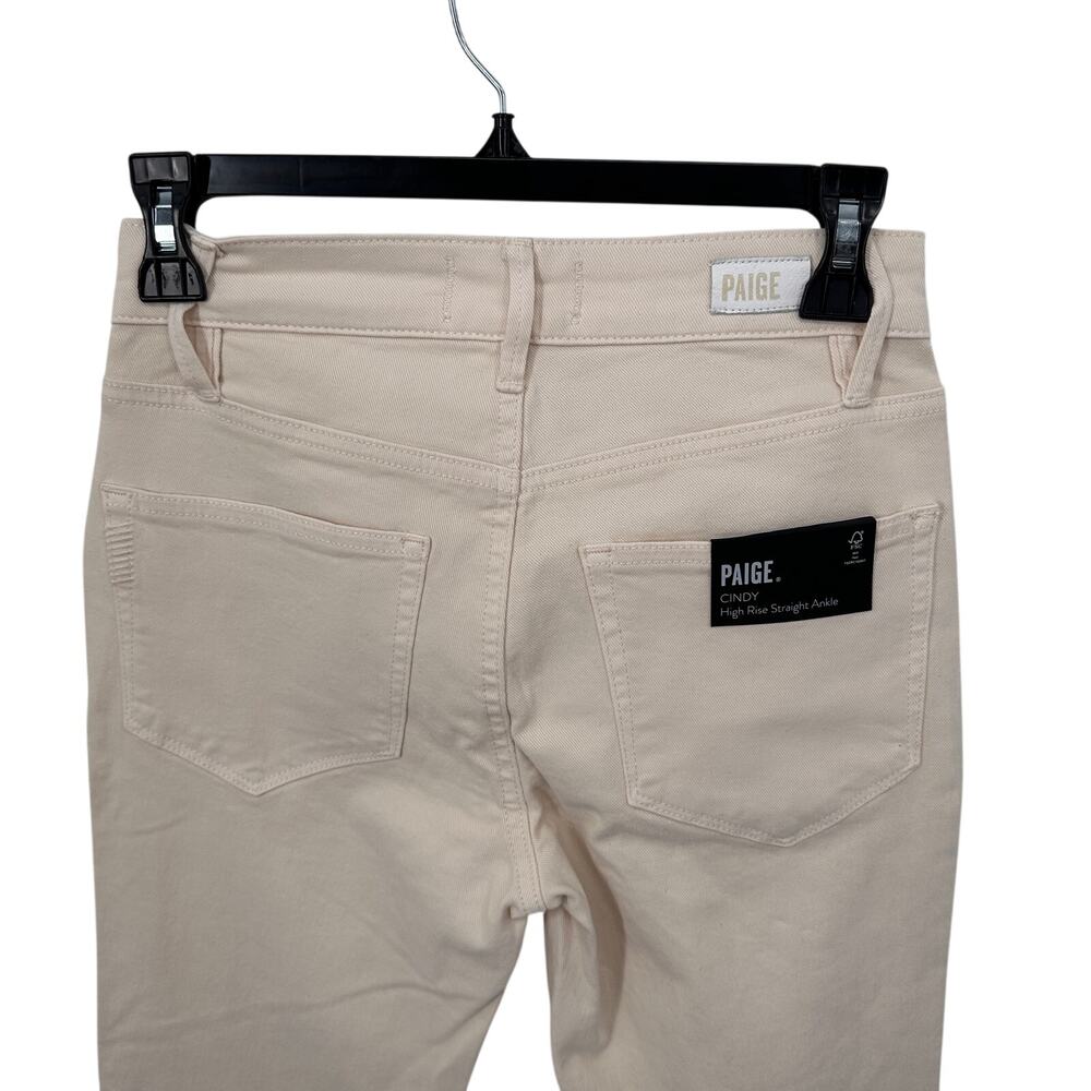 PAIGE NWT Cindy Mid Rise Slim Fit Jean in Ivory Sandy Ecru  // 00 - Picture 7 of 12